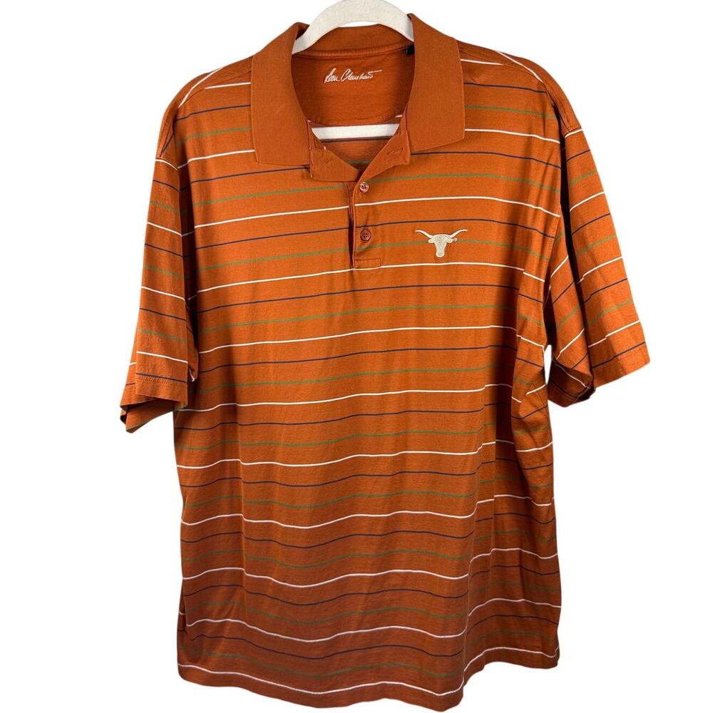 Ben Crenshaw Men's Texas Longhorns Burnt Orange Striped Polo
